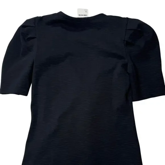 Free People Ellery Puff Sleeve Blouse NWT Black M - Picture 7 of 12